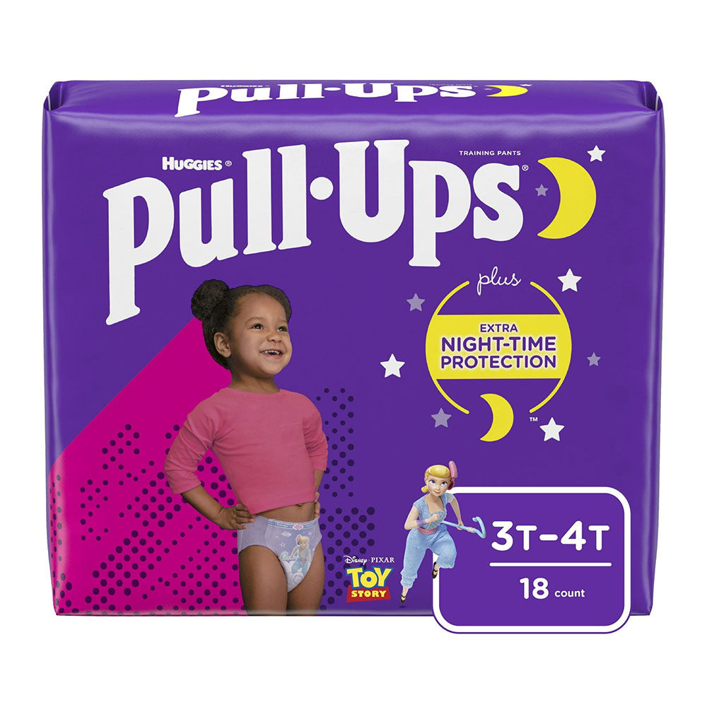 Huggies Pull Ups Girls Night Time Training Pants, 3T To 4T, 18 Ea